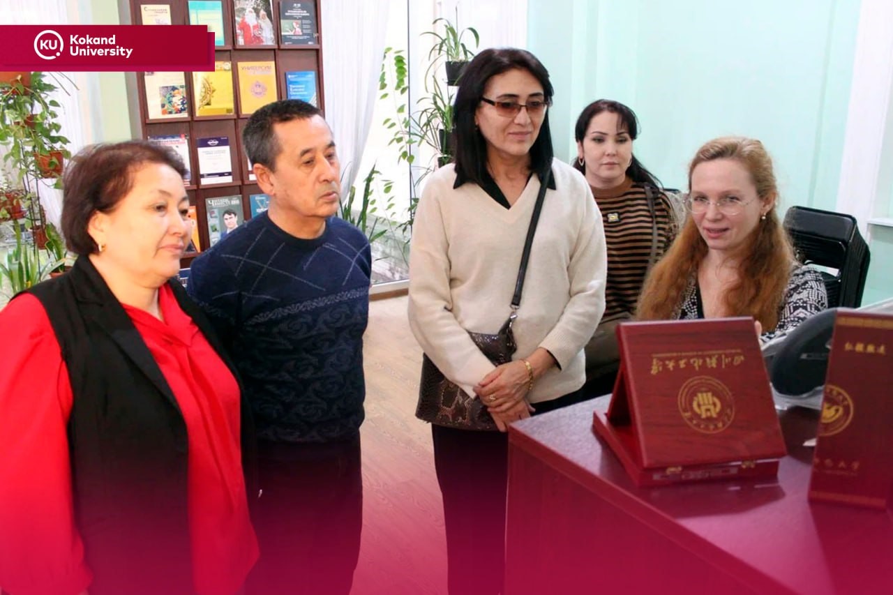 Representatives of Kokand University A.I.They got acquainted with the library at the Gersen Pedagogical University
