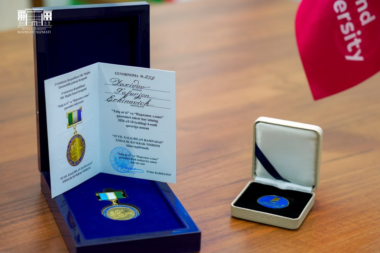 Recognition / Director of Kokand University Honoured