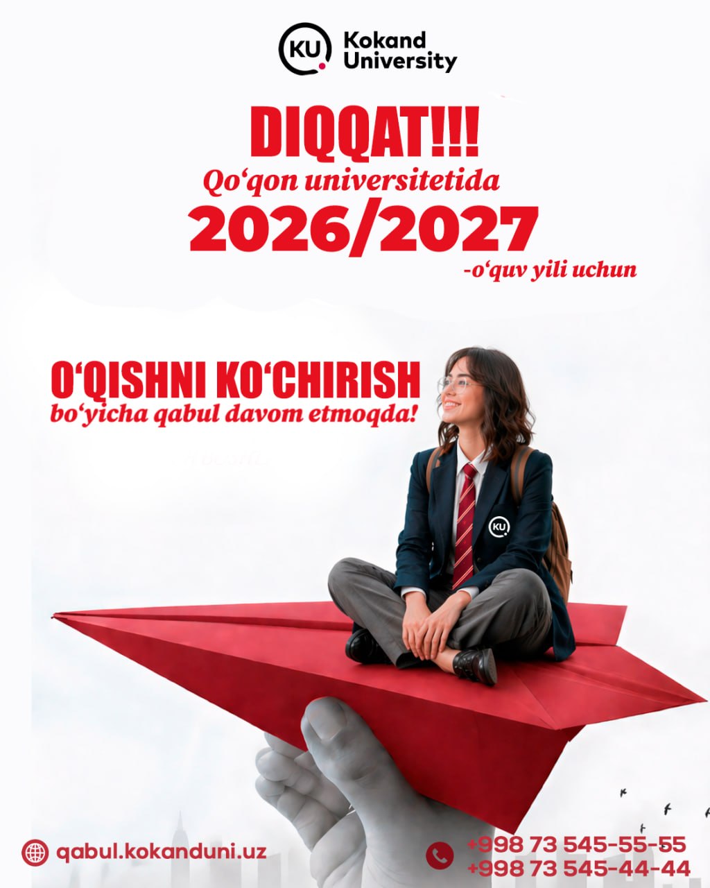 Admissions for Student Transfers for the 2026/2027 Academic Year Are Ongoing at Kokand University.