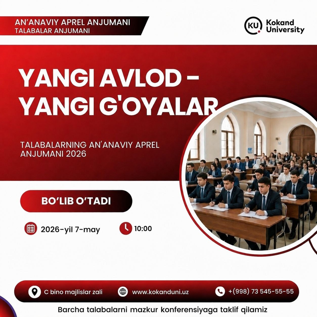 “YANGI AVLOD – YANGI G‘OYALAR”