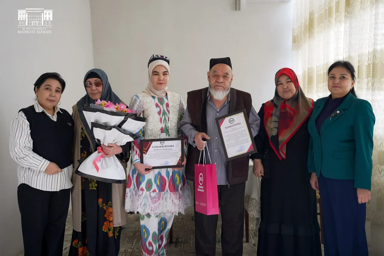 Qo‘qon universitetining Boshlang‘ich ta’lim yo‘nalishi 3-bosqich talabasi Dadaboyeva Madinaxon “Navoiy” nomli davlat stipendiyasi sohibasi bo‘ldi.