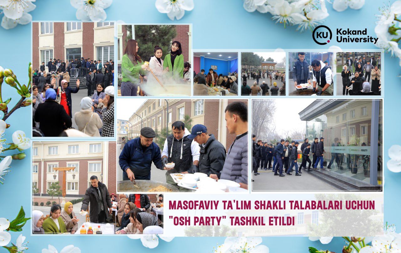 Masofaviy ta'lim shakli talabalari uchun "Osh party" tashkil etildi