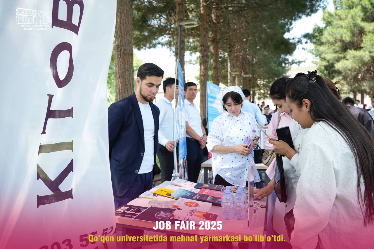 Qo‘qon universitetida “Job Fair – 2025” mehnat yarmarkasi bo‘lib o‘tdi